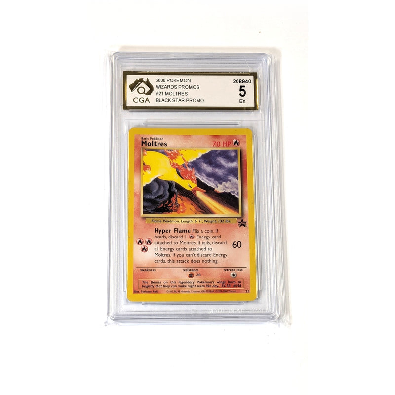 CGA Graded Pokemon Fossil Set (Unlimited) #21 Moltres - Graded 5