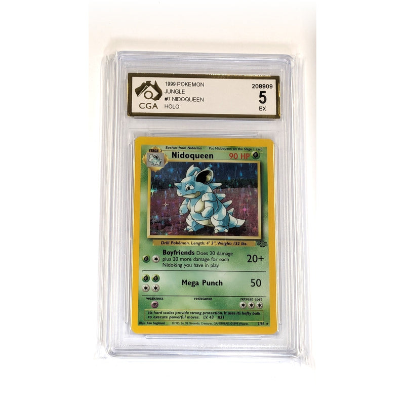 CGA Graded Pokemon Jungle (WOTC) #7 Nidoqueen - Graded 5