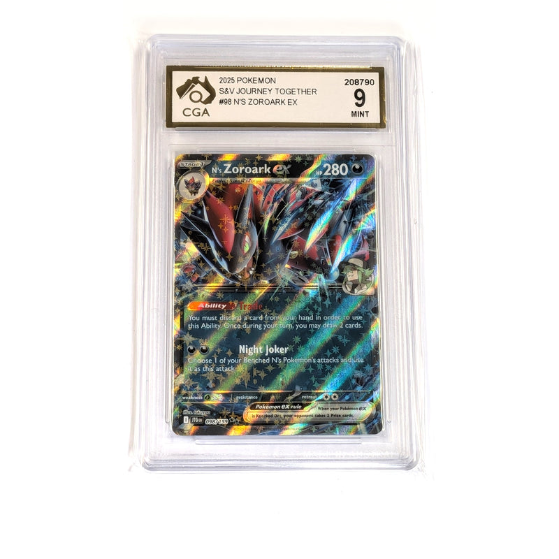 CGA Graded Pokemon SV09: Journey Together #098 N's Zoroark ex - Graded 9