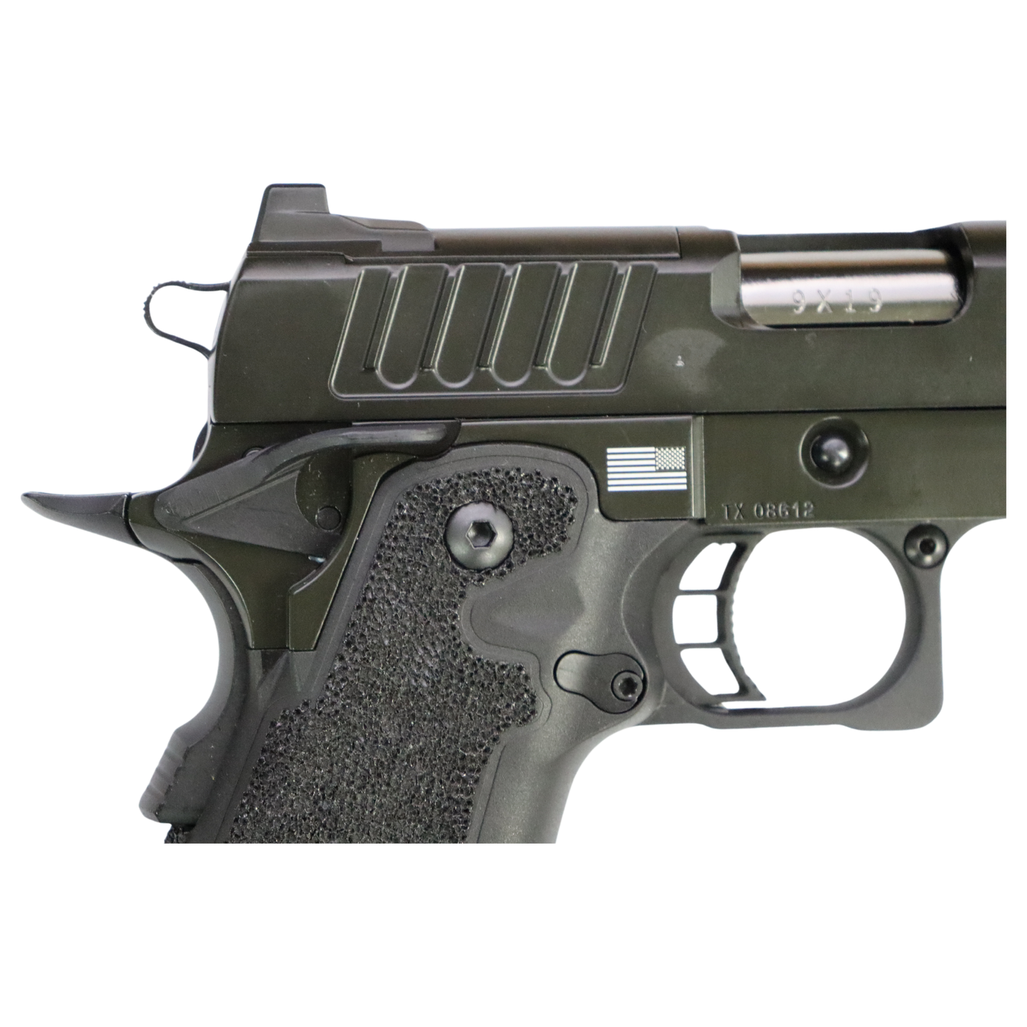 
                  
                    Army Armament Stage 2 R612 Staccato C2 2011 Style Star Stippling Grip Hi-Capa GBB Gel Blaster
                  
                