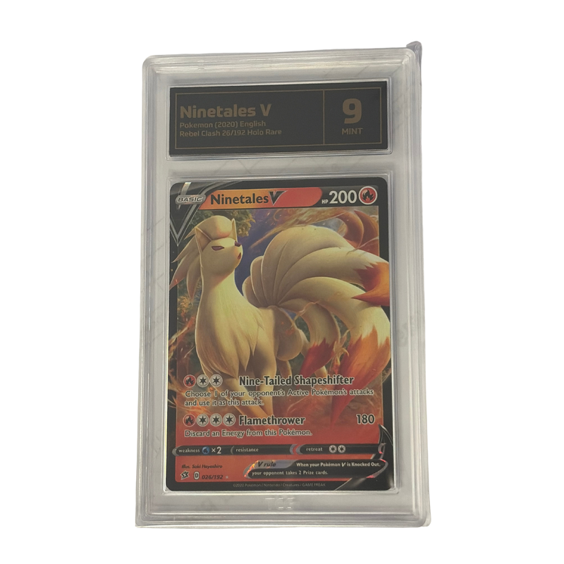 TCG Graded Pokemon Ninetales V Mint 9