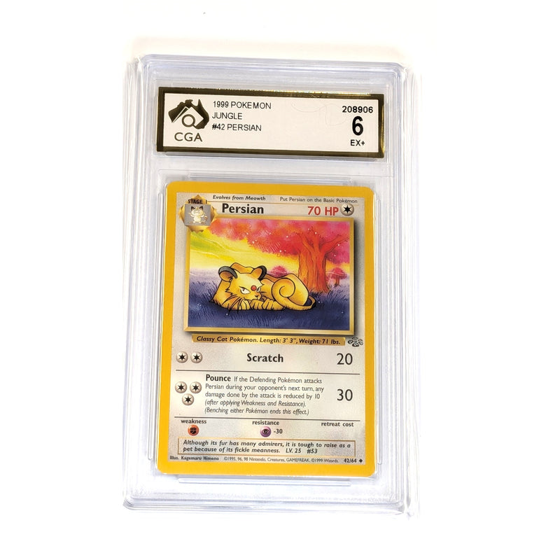 CGA Graded Pokemon Jungle #42 Persian - Graded 6