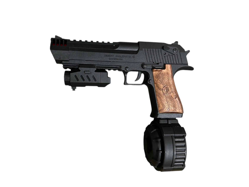 Nylon Desert Eagle Pistol AEG Gel Blaster With Stick Mag And Drum Mag