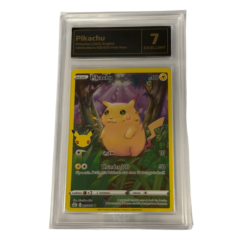 TCG Graded Pokemon Pikachu (Excellent 7)