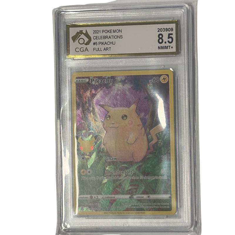 CGA Graded Pokemon Celebrations #5 Pikachu - Graded 8.5