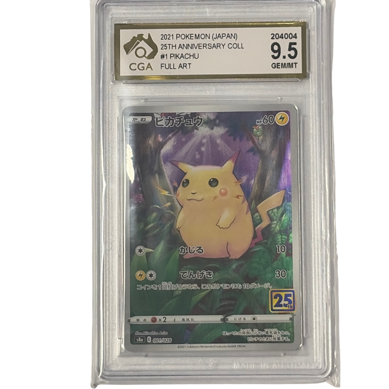 CGA Graded Pokemon Japanese 25th Anniversary Collection #1 Pikachu - Graded 9.5