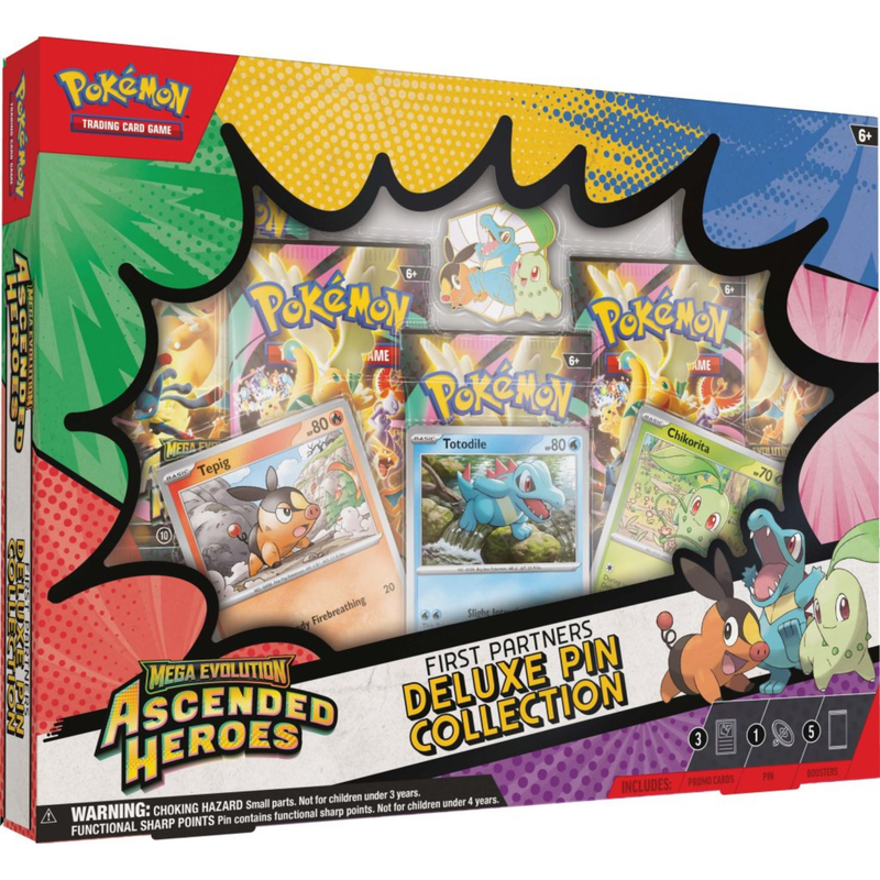 Pokémon TCG: Mega Evolution— Ascended Heroes First Partners Deluxe Pin Collection - RELEASE DATE 20/03/2026