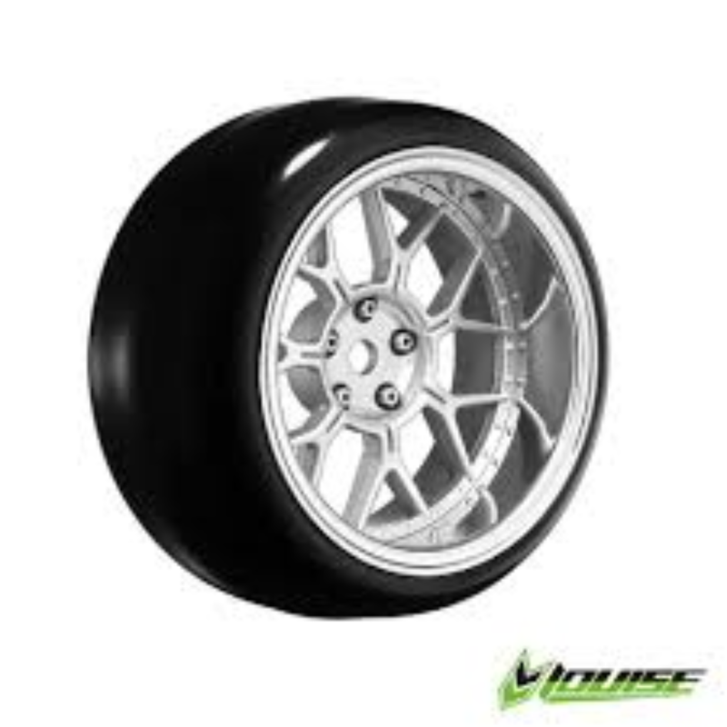 Louise 14 SPOKE/MATTE SILVER Pre mount rim & tyres 2,4,6,8mm OFFSET HEX 12mm 4pcs