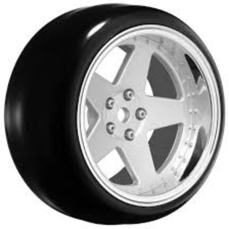 Louise 5SPOKE/MATTE SILVER Pre mount rim & tyres 2,4,6,8mm OFFSET HEX 12mm 4pcs