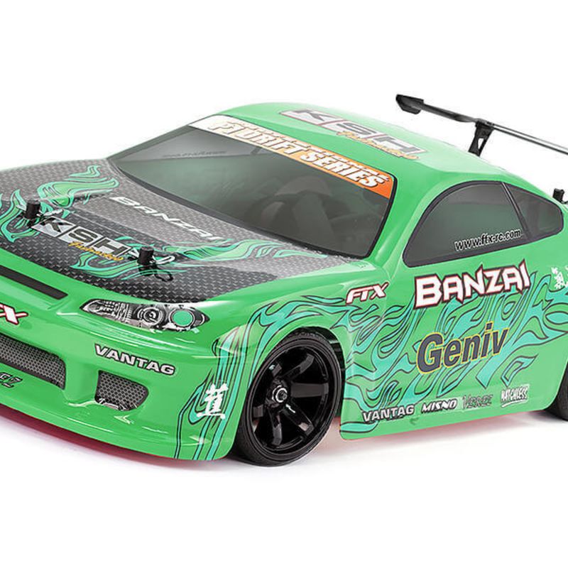 Banzai drift, brushed, w/battery&charger green body