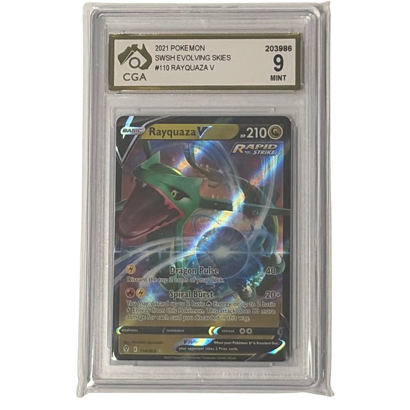CGA Graded Pokemon Sword & Shield: Evolving Skies #110 Rayquaza - Graded 9
