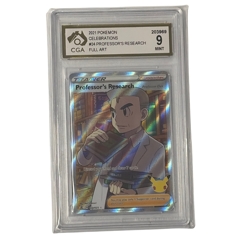 CGA Graded Pokemon Celebrations: Trainer Card  #24 Professor's Research - Graded 9
