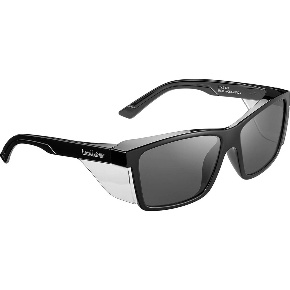 Bolle STKS 420 Smoke Lens - Platinum (ASAF) - Black Gloss PC Temples/Frame
