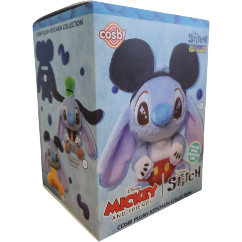 Lilo & Stitch - Mickey & Friends x Stitch Cosbi Collection Plush Keychain Blind Box Hot Toys Figure (Single Unit)
