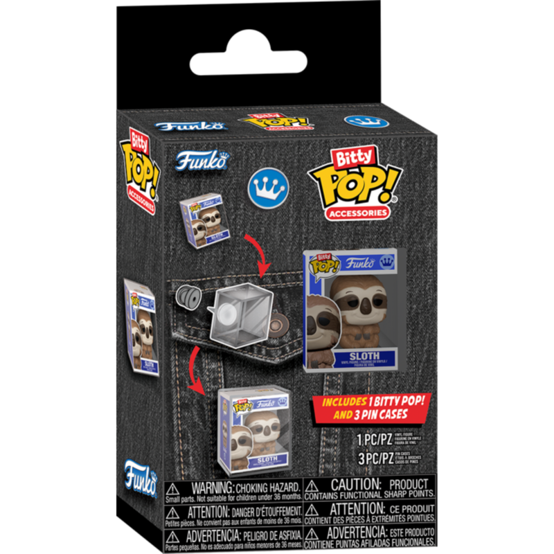 Funko - Sloth & Bitty Pop! Pin Cases 4-Pack