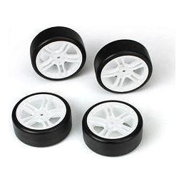 E4D MOUNTED DRIFT TYRE & RIM WHITE RIM - 503302W