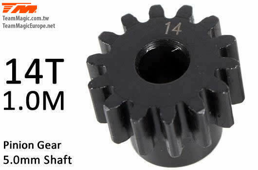 PINOION GEAR M1 FOR 5MM SHAFT 14T