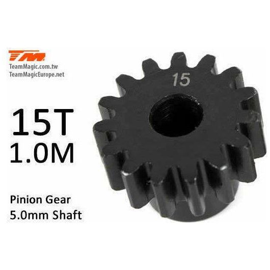 Pinion gear M1 for 5mm shaft 15T-Team Magic-ProHobbies