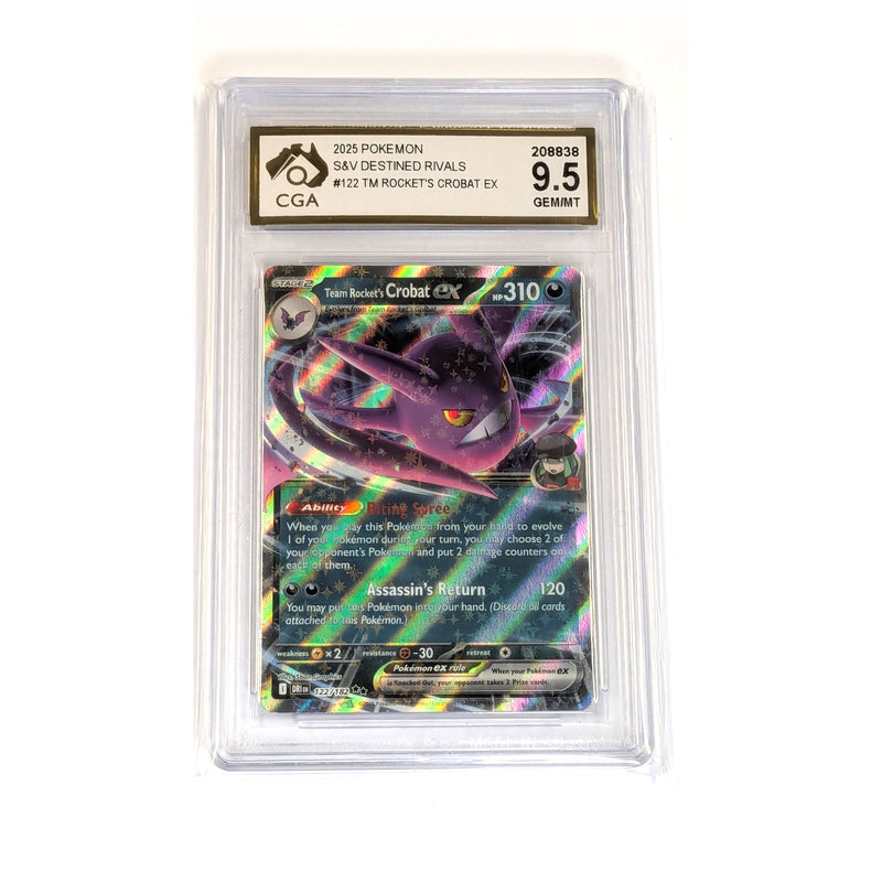CGA Graded Pokemon SV Era Set #122 Team Rocket’s Crobat ex (Holo) - Graded 9.5