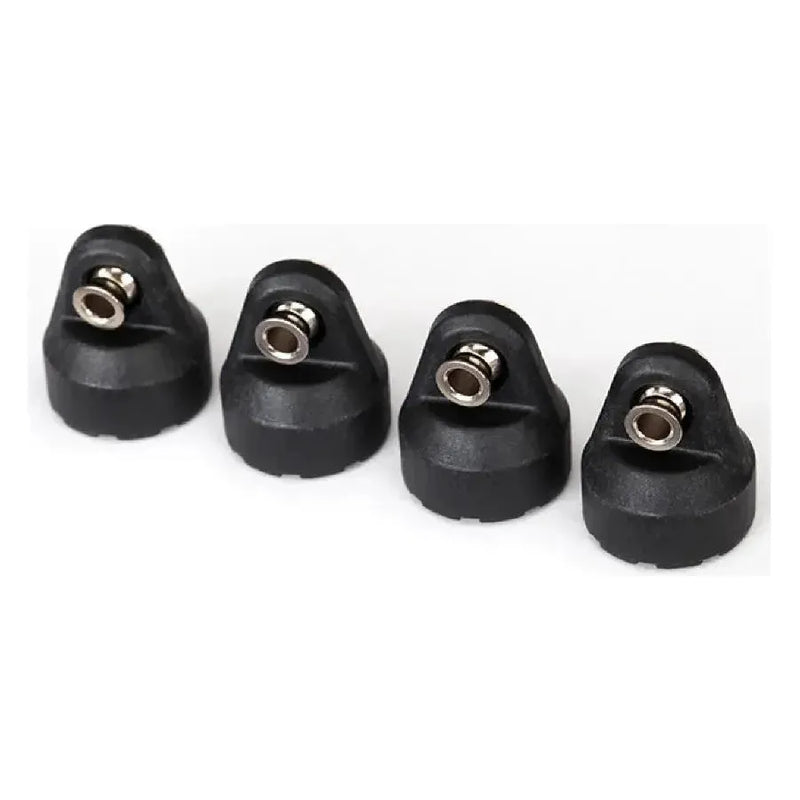 Traxxas #8361 Shock caps (black) (4) (assembled with hollow balls)