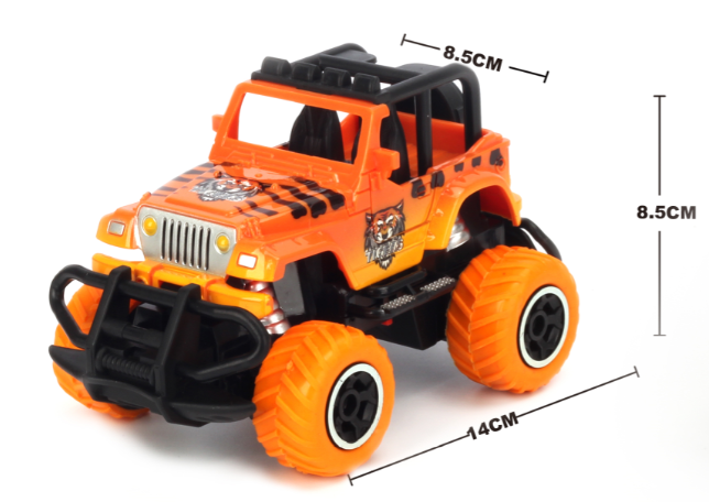 1:43 Scale mini off-road graffito jeep Orange RTR car Body,