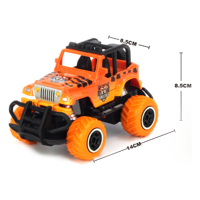 1:43 Scale mini off-road graffito jeep Orange RTR car Body,