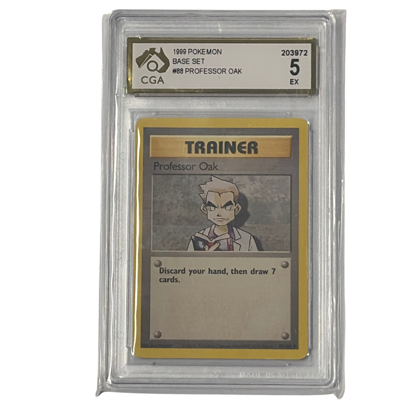 CGA Graded Pokemon Trainer Card - 1999 Professor Oak - Graded