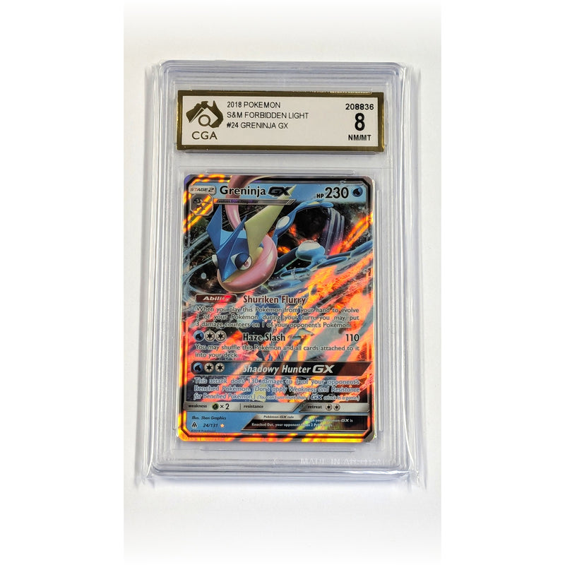 CGA Graded Pokemon Sun & Moon: Forbidden Light #24 Greninja GX - Graded 8