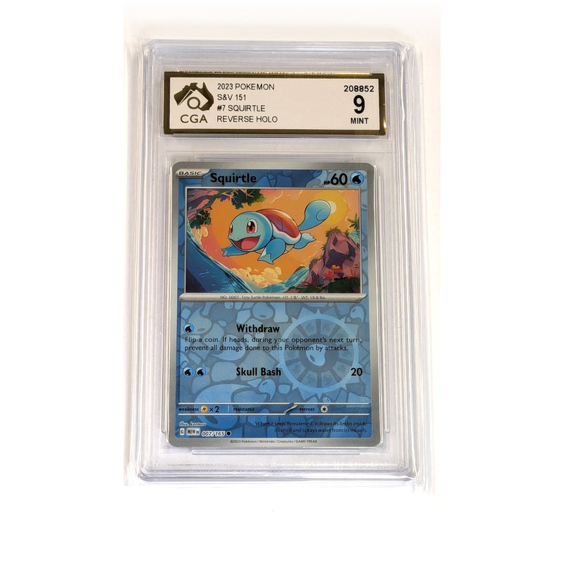 CGA Graded Pokemon SV: 151 #007 Squirtle - Graded 9