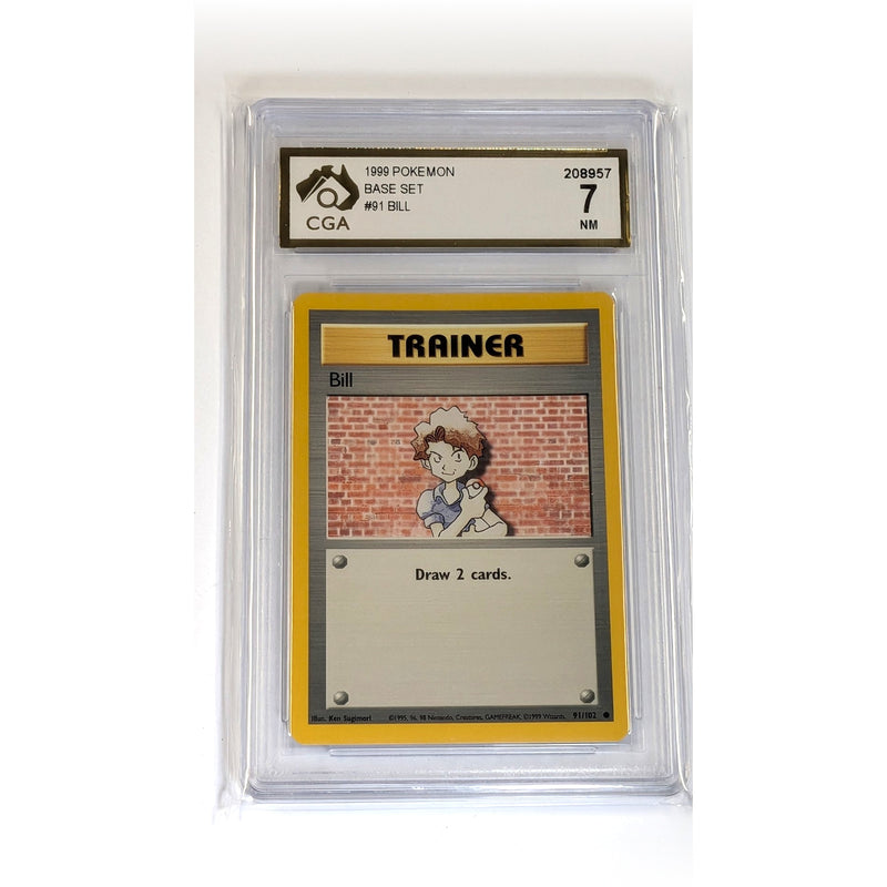 CGA Graded Pokemon Base Set (Unlimited) #91 Bill - Graded 7