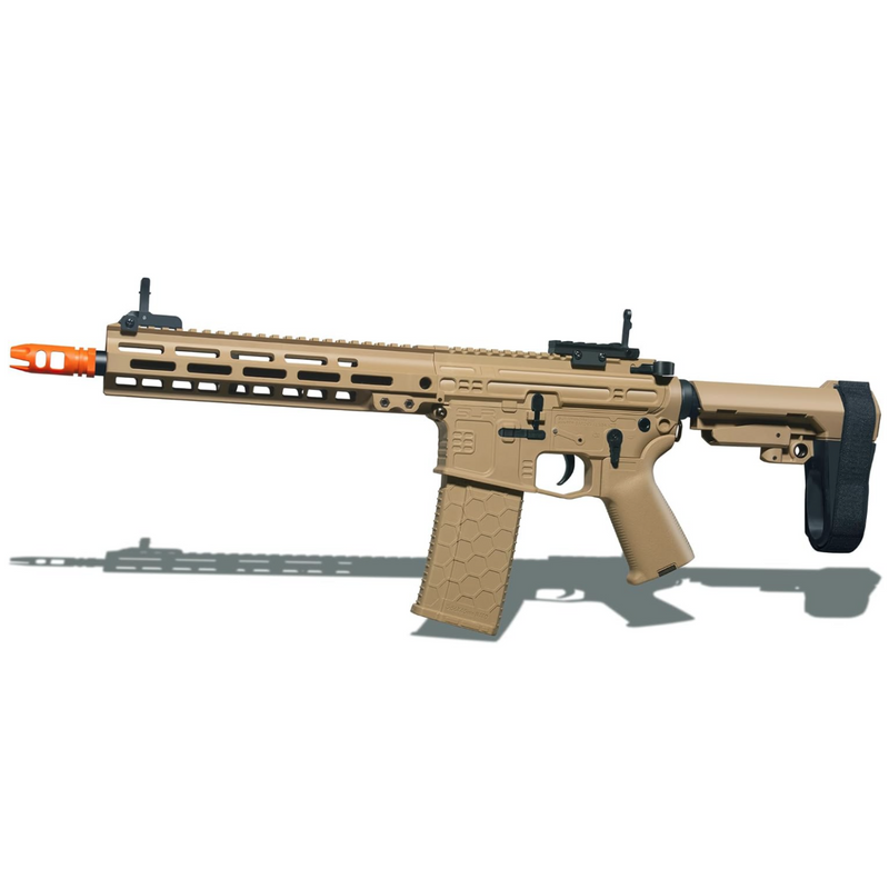 TAN SLR M4 GEL BLASTER UPGRADED ALLOY BARREL & METAL GEARS