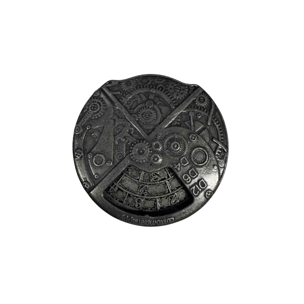 
                  
                    Steampunk Spinner die - D4, D6, D12 All in one! - 1pcs - 5 colours available!
                  
                