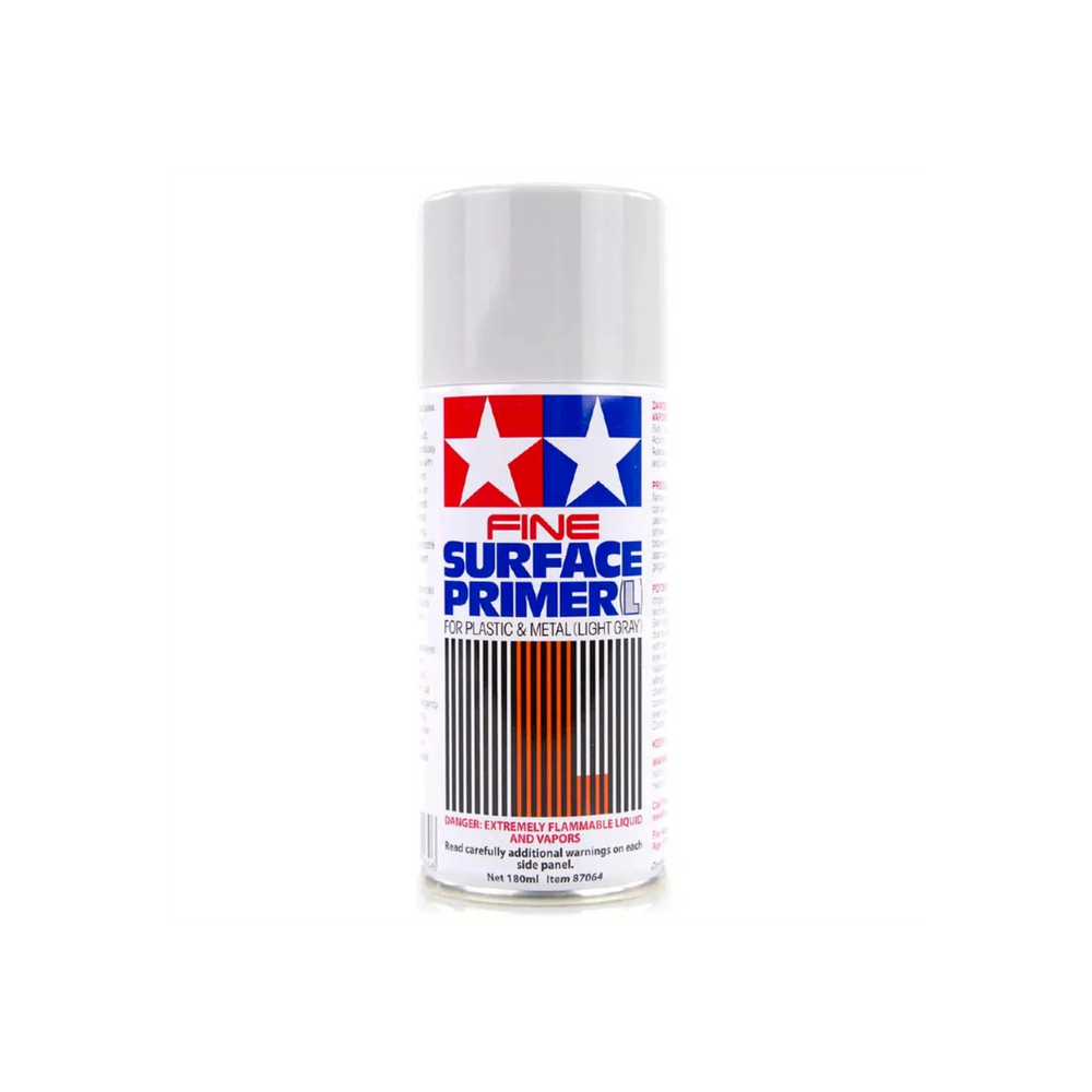 Tamiya Fine Surface Primer Light Grey-180mls