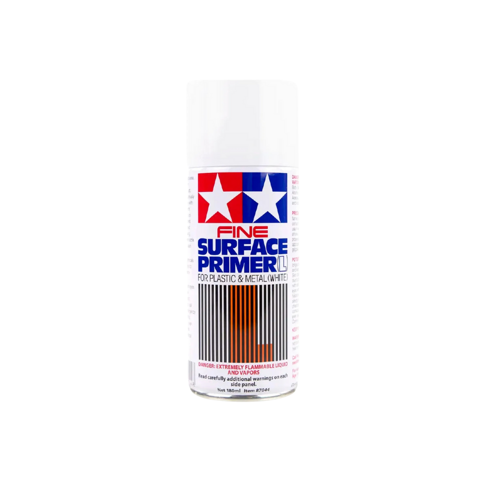 Tamiya White Fine Surface Primer Large Spray for Plastic & Metal 180ml