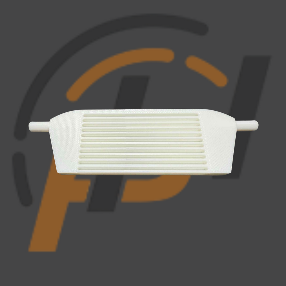 
                  
                    1/10 scale 3D printed intercooler
                  
                