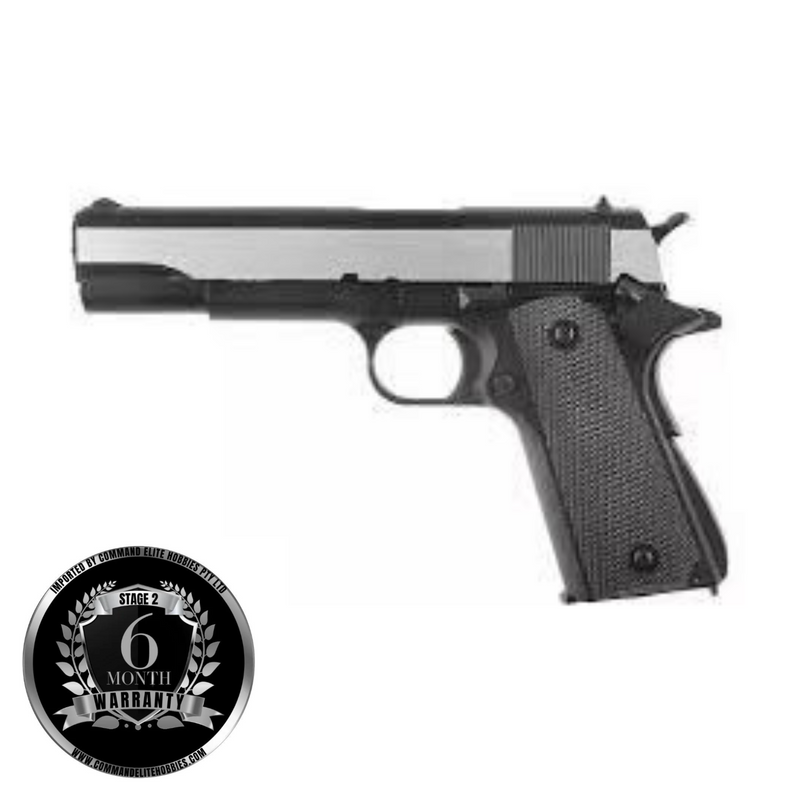 Army Armament Stage 2 R31-Y M1911A1 SILVER SLIDE GBB Gel Blaster