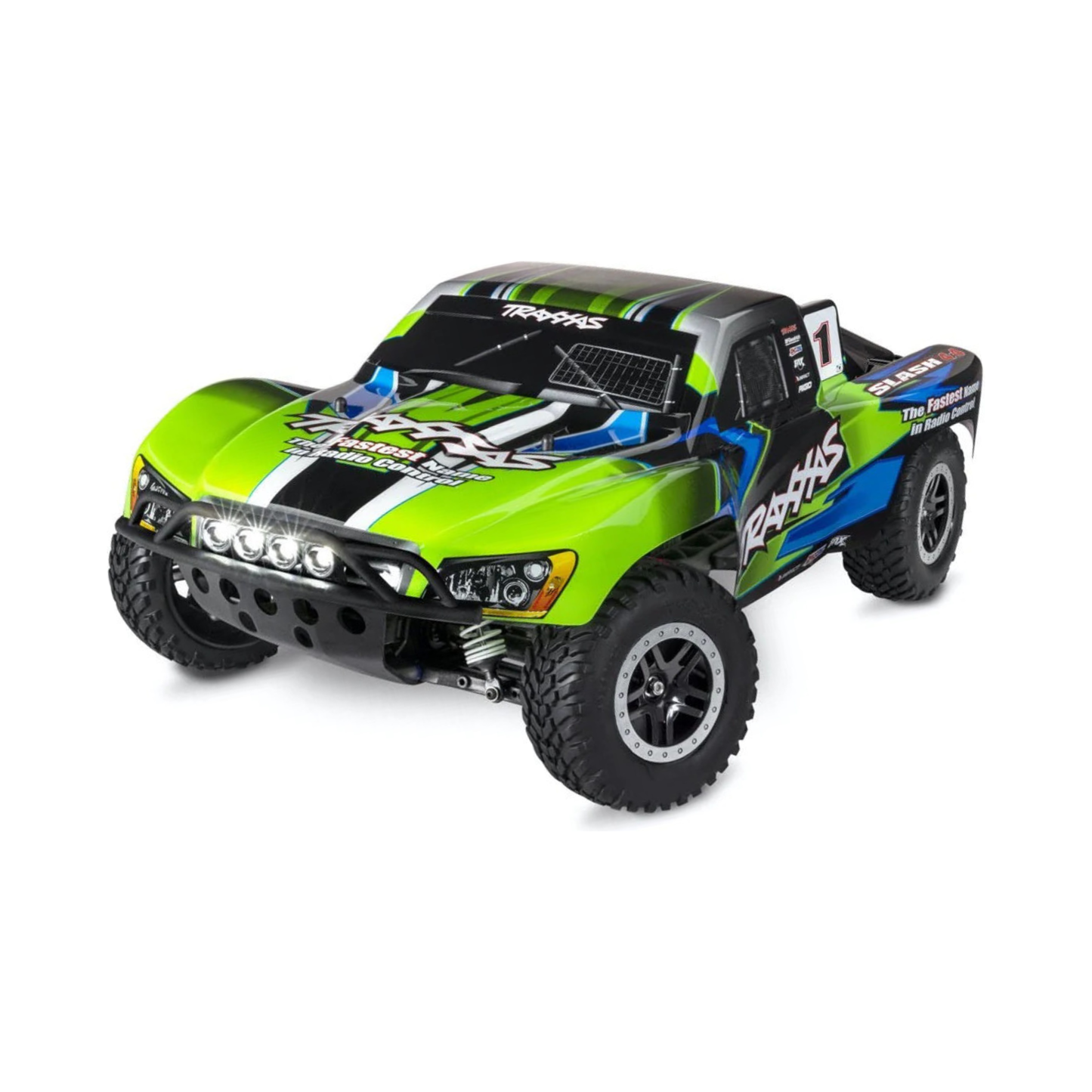 TRAXXAS SLASH 4X4 WITH LED LIGHTS - GREEN-Traxxas-ProHobbies
