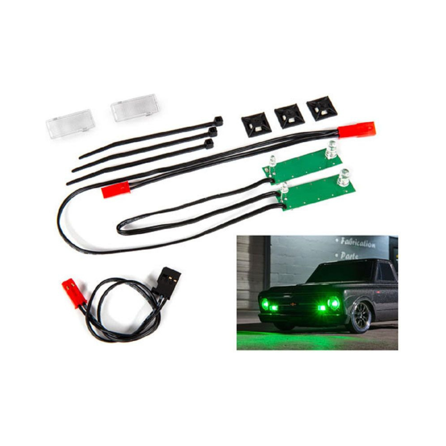TRAXXAS LED LIGHT SET FRONT COMPLETE (GREEN)-Team Magic-ProHobbies