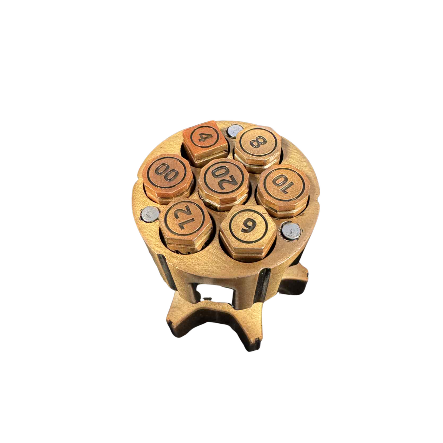
                  
                    Metal Bullet Dice 7pcs Set  + Spinning Chamber Holder - Available in 2 Colours!
                  
                