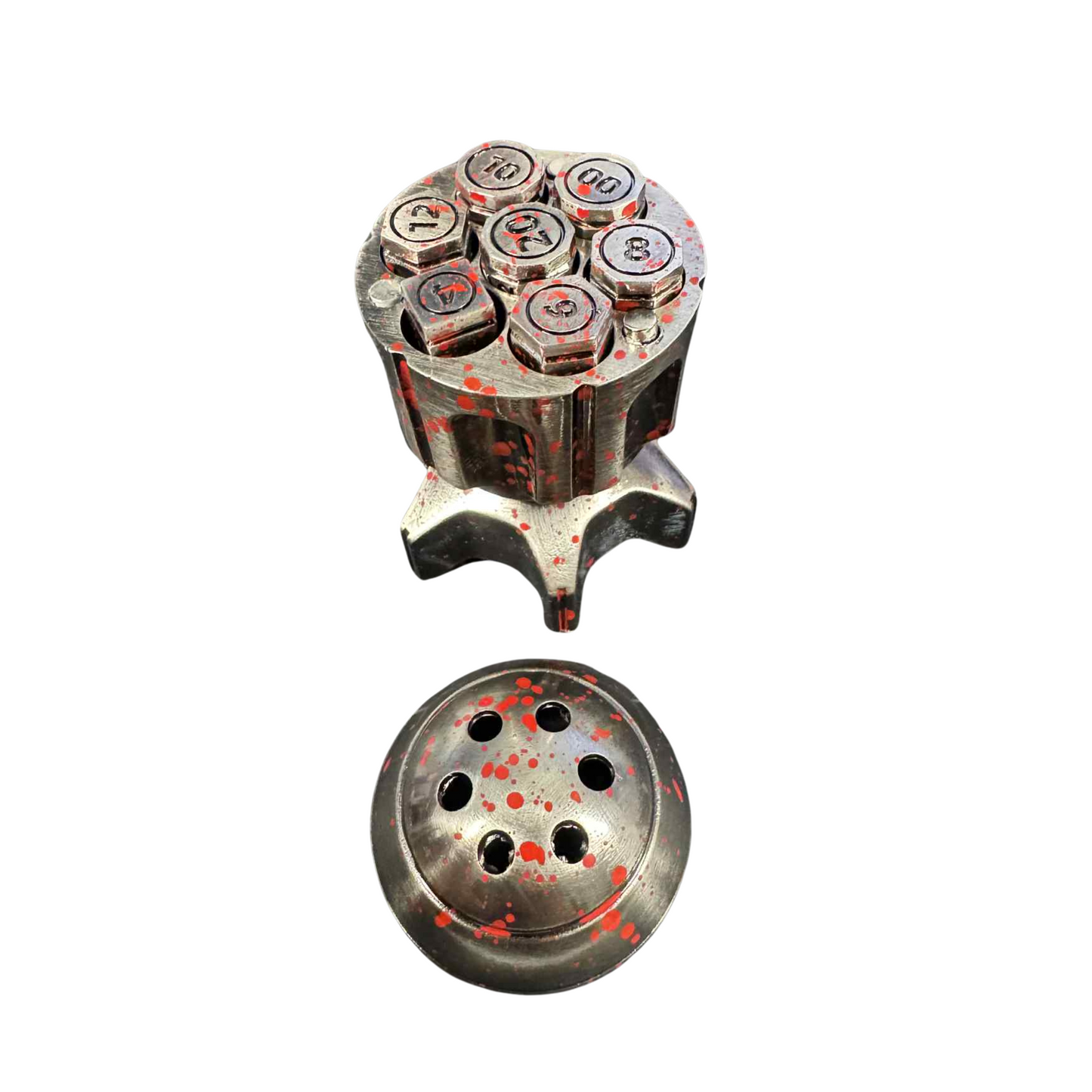 
                  
                    Metal Bullet Dice 7pcs Set  + Spinning Chamber Holder - Available in 2 Colours!
                  
                