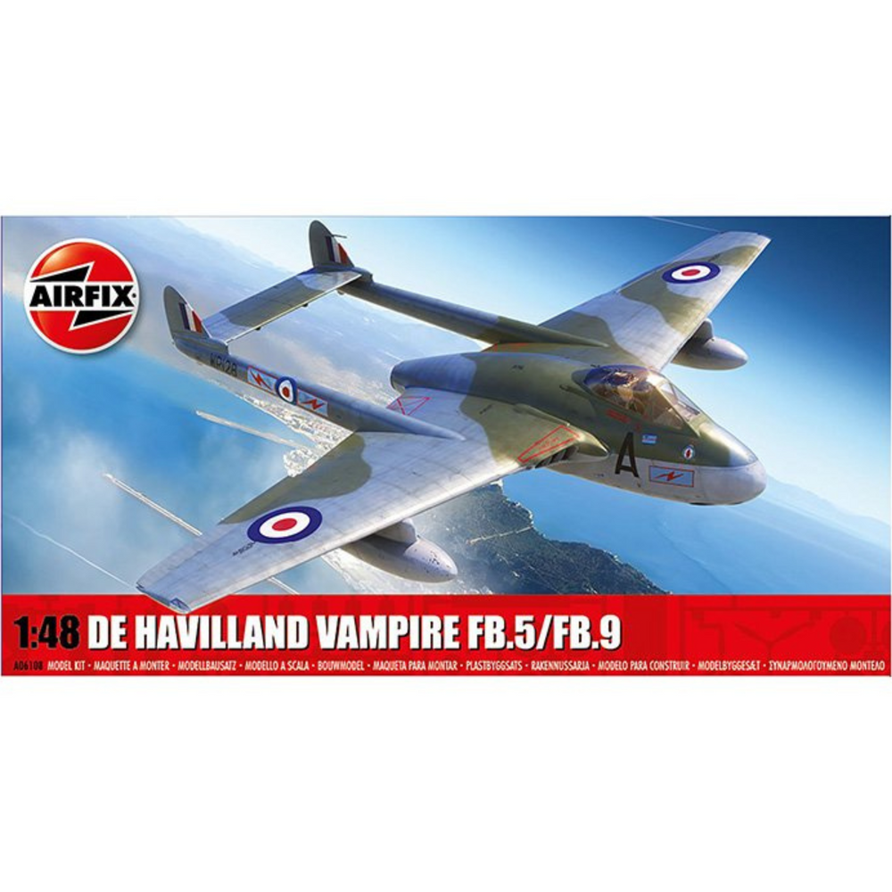 AIRFIX DE HAVILLAND VAMPIRE SELF BUILD KIT FB.5/FB.9