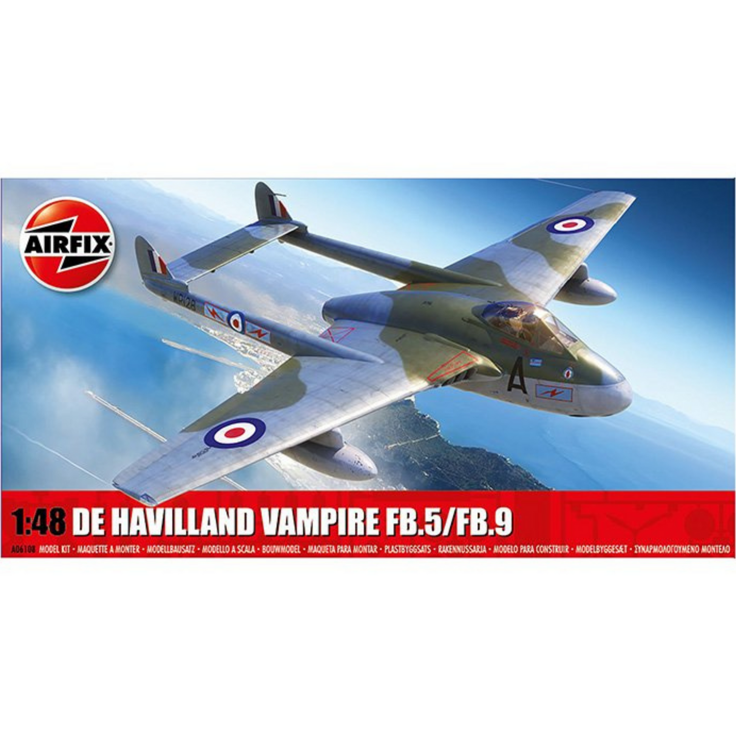 AIRFIX DE HAVILLAND VAMPIRE SELF BUILD KIT FB.5/FB.9