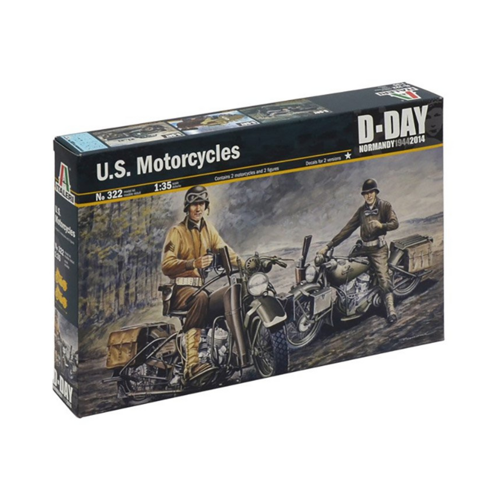 ITALERI U.S. MOTORCYCLES WW2 1:35 SELF BUILD KIT
