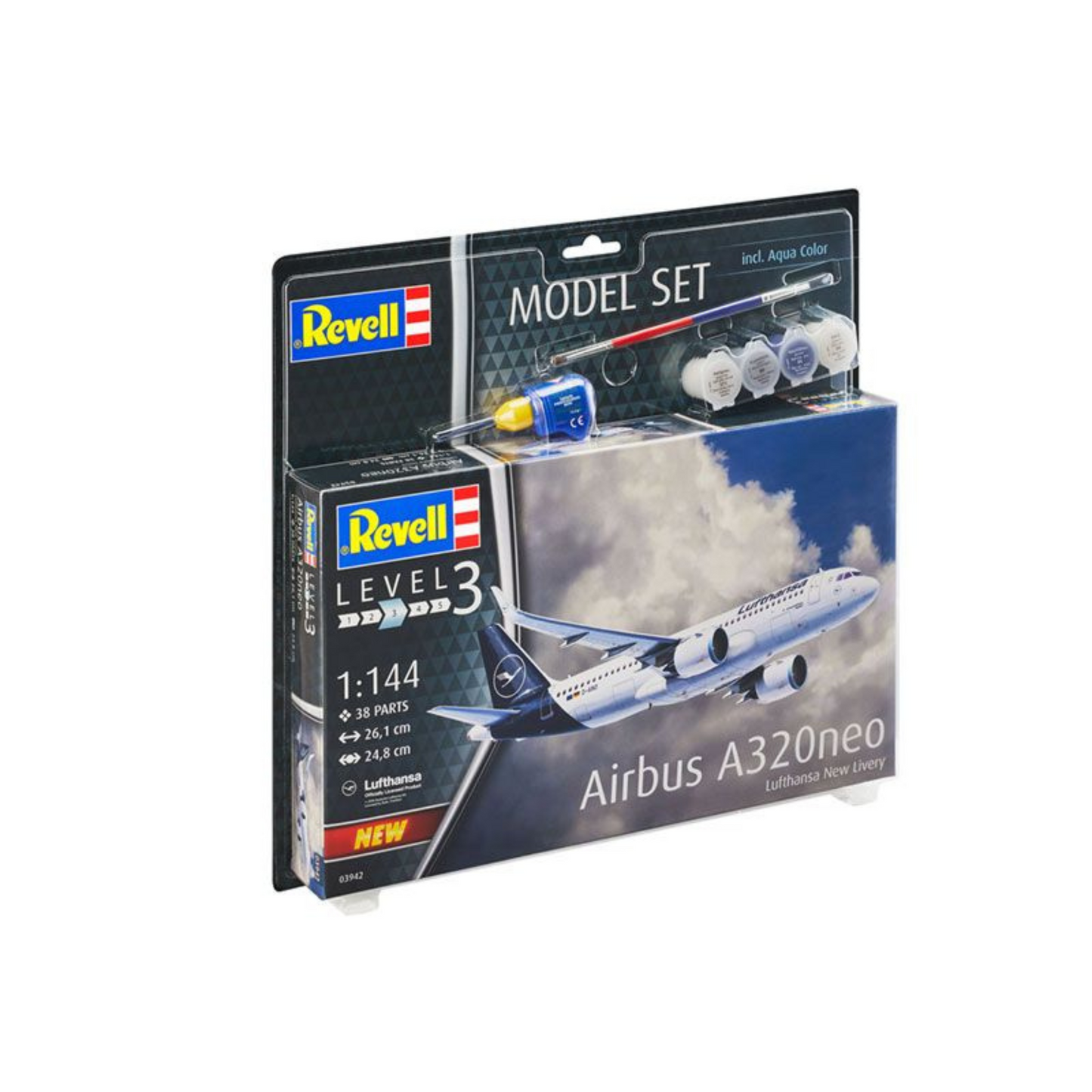 
                  
                    REVELL A340-300 "LUFTHANSA" NEW LIVERY MODEL KIT + PAINT
                  
                