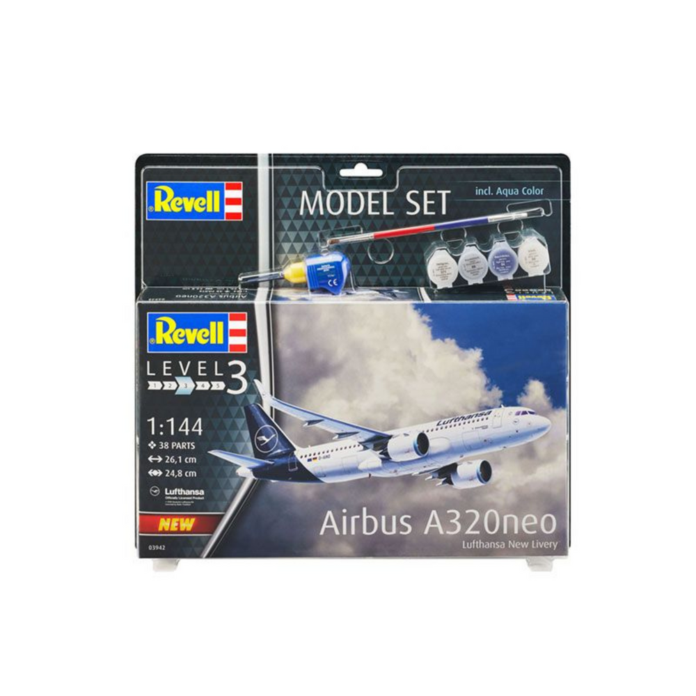 REVELL A340-300 "LUFTHANSA" NEW LIVERY MODEL KIT + PAINT