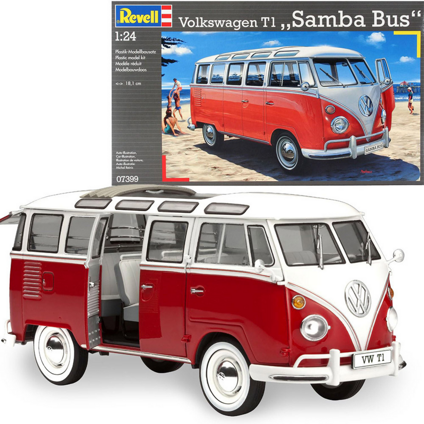 REVELL VW T1 SAMBA BUS 1:24 BUILD KIT