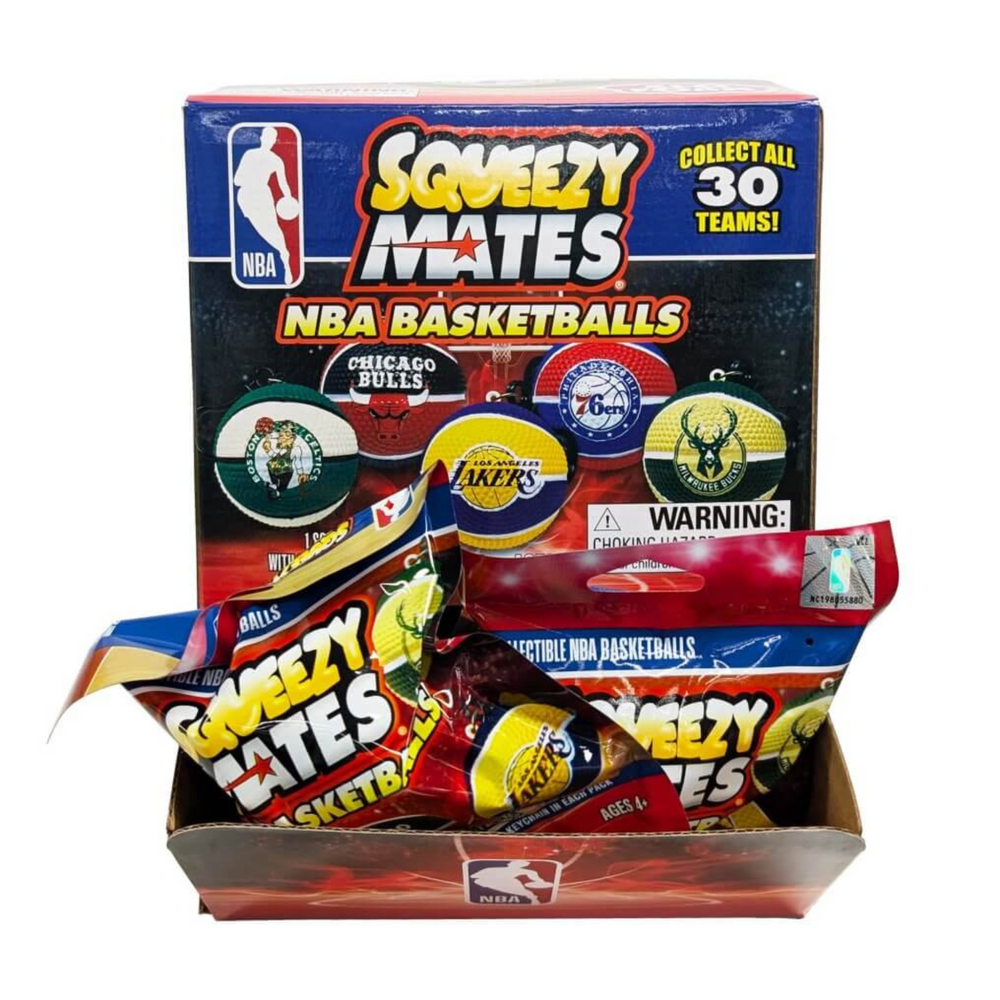 SQUEEZYMATES 2024 NBA 2.5” Squishy Team Basketball Blind Bag