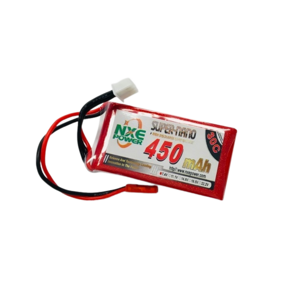 NXE 7.4v 450mah 30c Lipo RC Battery with Soft case w/JST plug