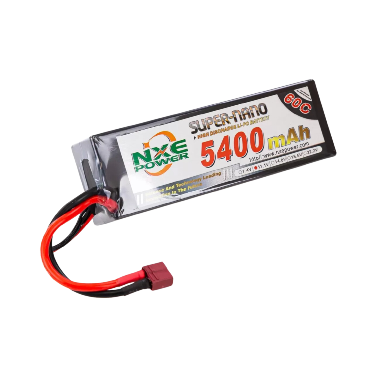 
                  
                    NXE 11.1v 5400mah 60c H/case Lipo w/Dean
                  
                