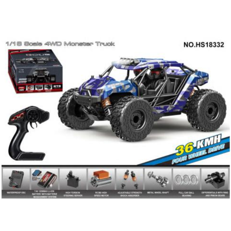 Tornado RC 1/18 4WD RTR High speed truck 2.4g 35KM 20 Minute runtime Body
